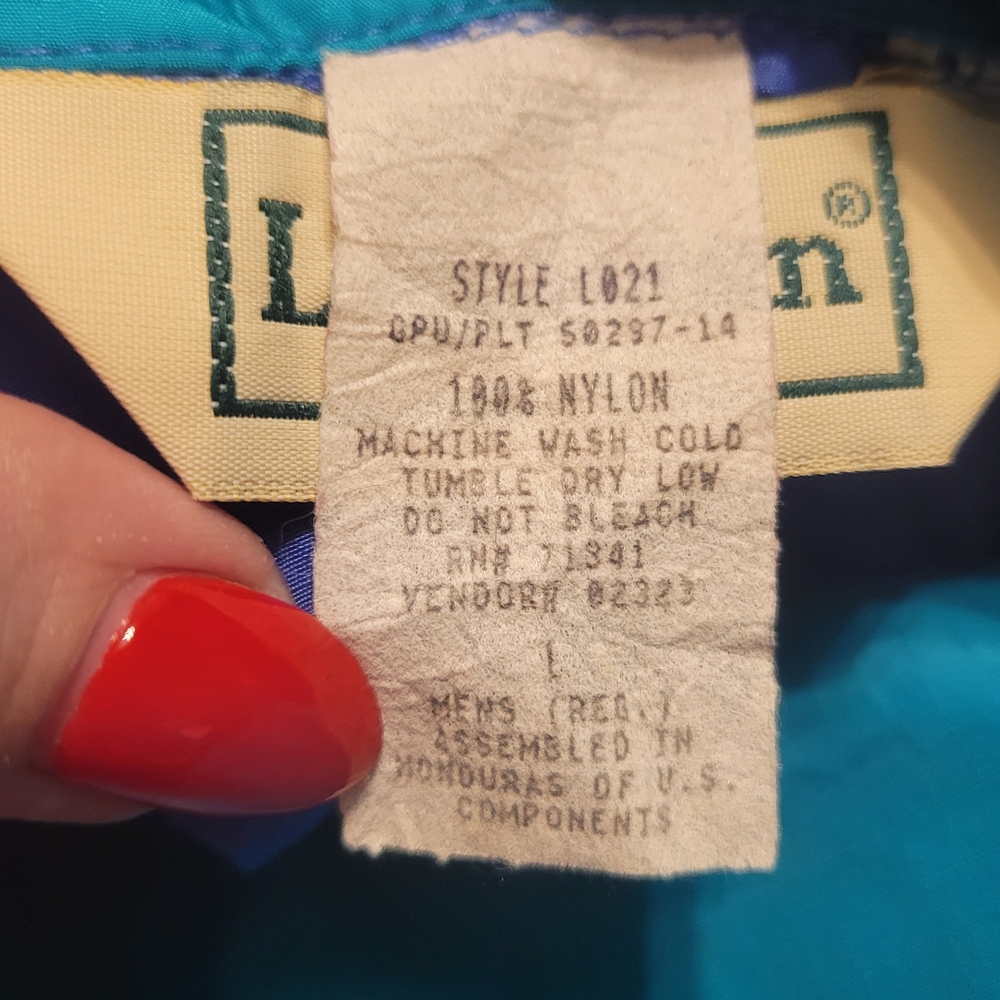 L.L. Bean Teal and Blue Jacket - Picture 3 of 4